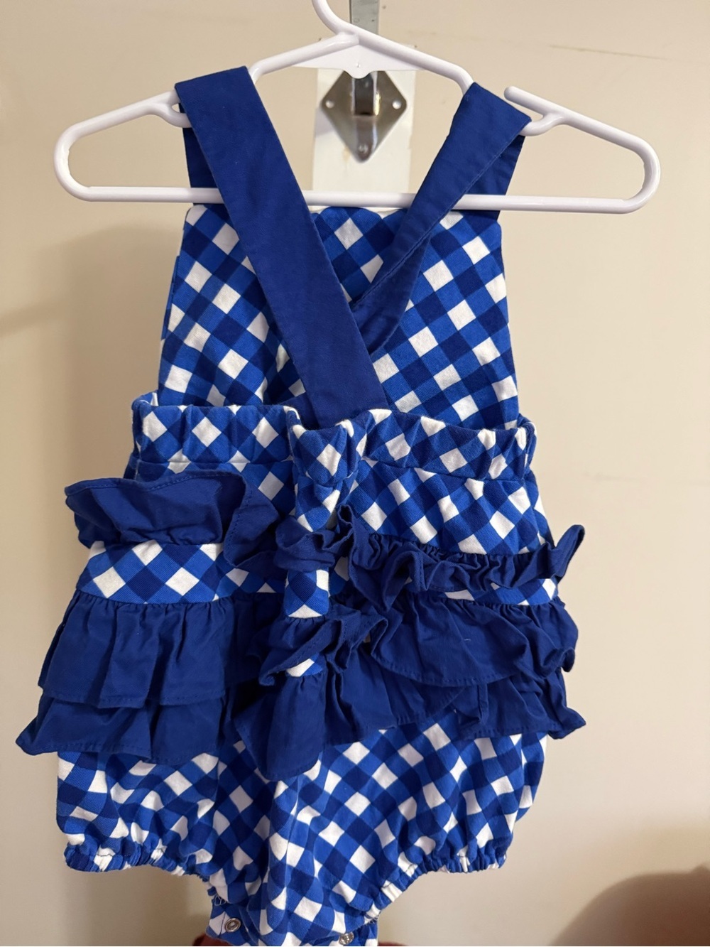 Ricrac & Ruffles Football Ruffle Butt Romper - Picture 7 of 8